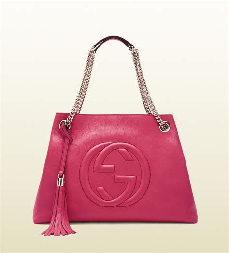 pink and tan gucci purse|Gucci shoulder tote bags.